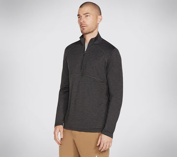 1/4 ZIP MOCK NECK TECH LONG SLEEVE TOP KNIT