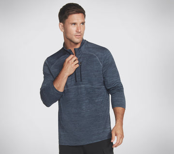 1/4 ZIP MOCK NECK TECH LONG SLEEVE TOP KNIT