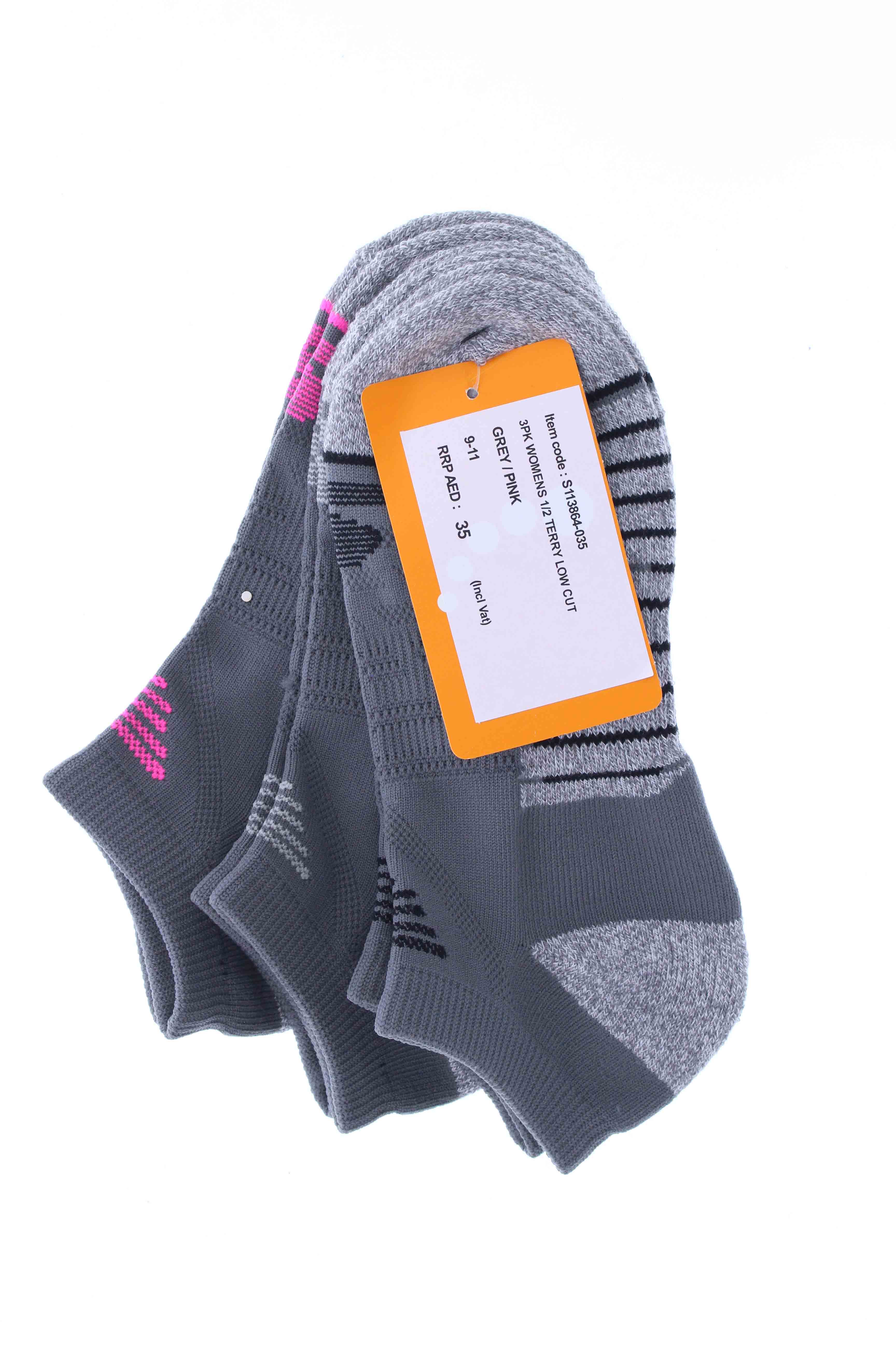 3PK WOMENS 1/2 TERRY LOW CUT