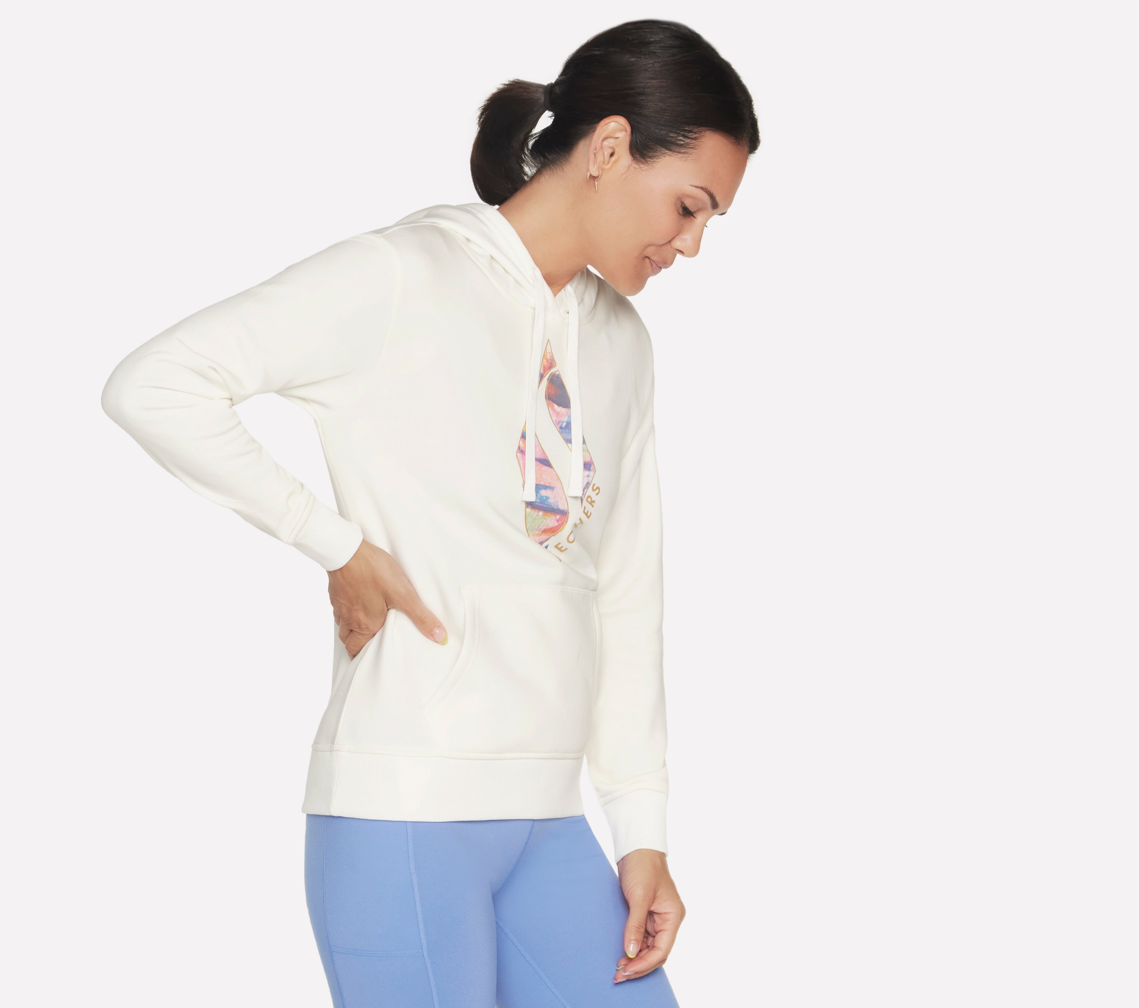 SKECH-SWEATS WATERCOLOR DIAMOND PULLOVER HOODIE