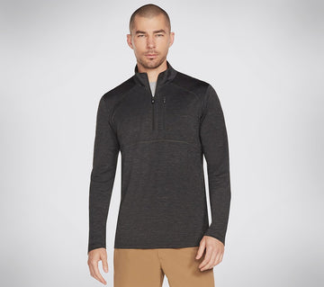 1/4 ZIP MOCK NECK TECH LONG SLEEVE TOP KNIT